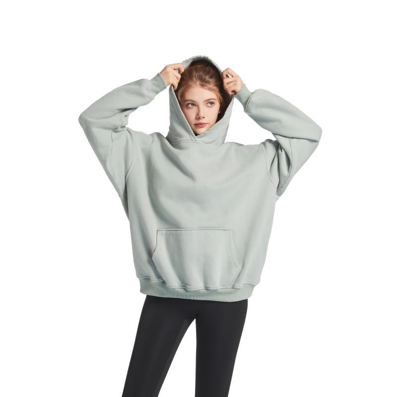 Women’s Light Green Hoodie – Unisex Long Sleeve Pullover Sweatshirt with Pocket, Casual Everyday Wear