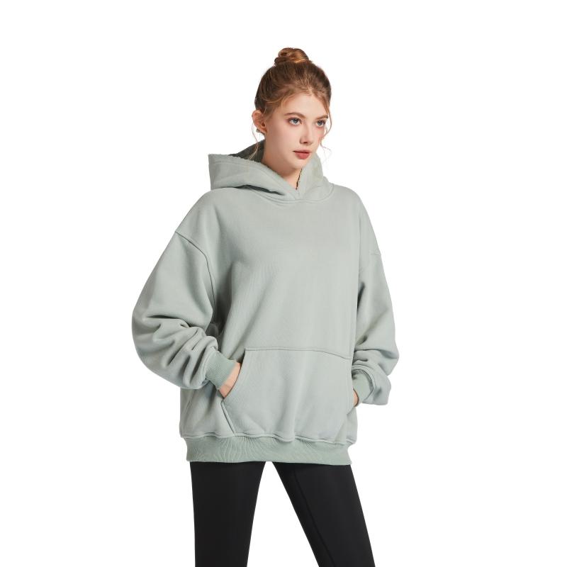Women’s Light Green Hoodie – Unisex Long Sleeve Pullover Sweatshirt with Pocket, Casual Everyday Wear