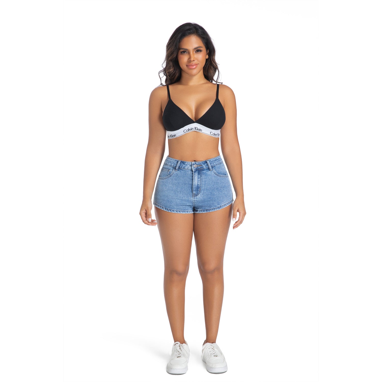 Women's Mid Rise Low Stretch Denim Shorts Slim Fit Hip-hugging Casual Summer Shorts