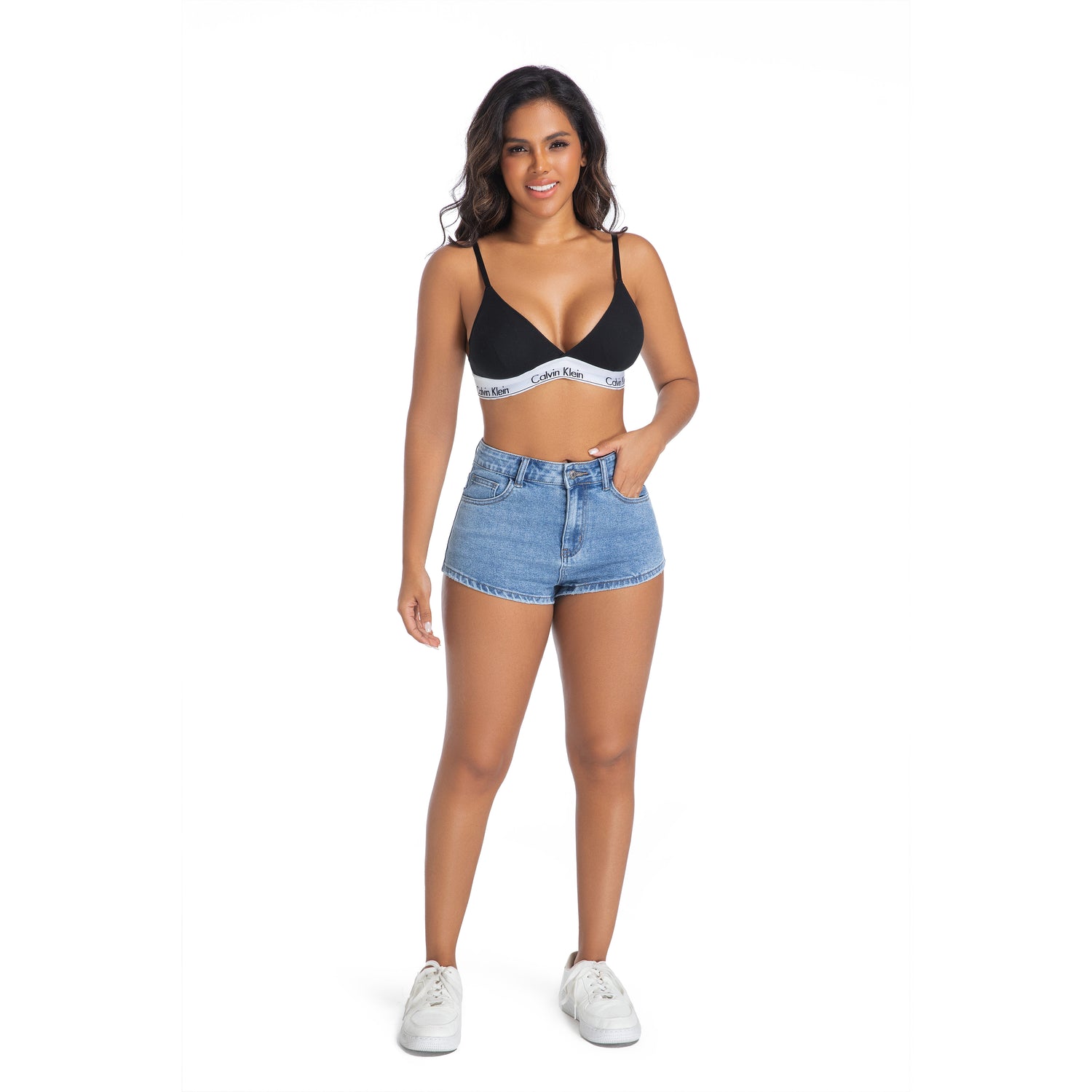 Women's Mid Rise Low Stretch Denim Shorts Slim Fit Hip-hugging Casual Summer Shorts
