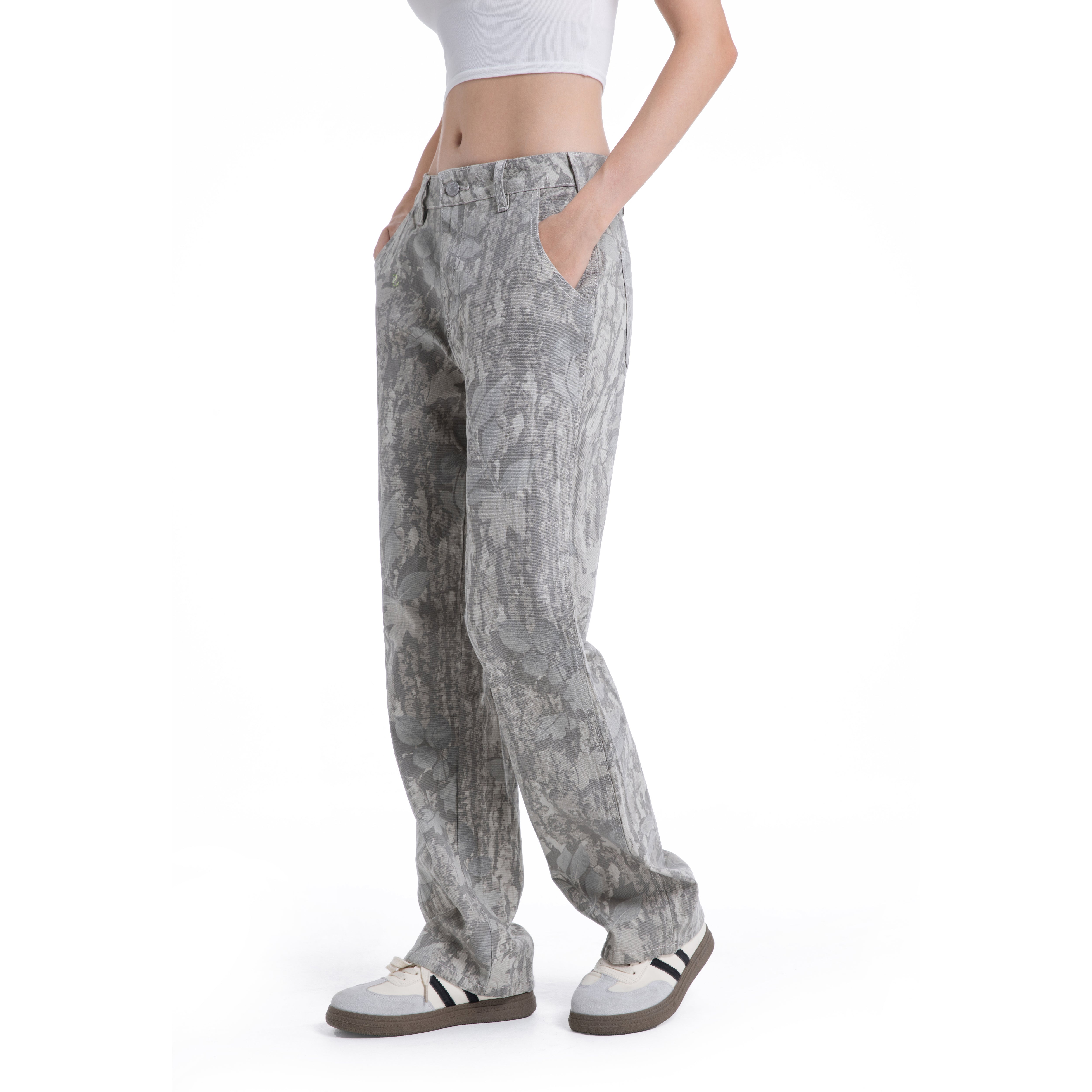 Loose-fitting 4-pocket camouflage pants