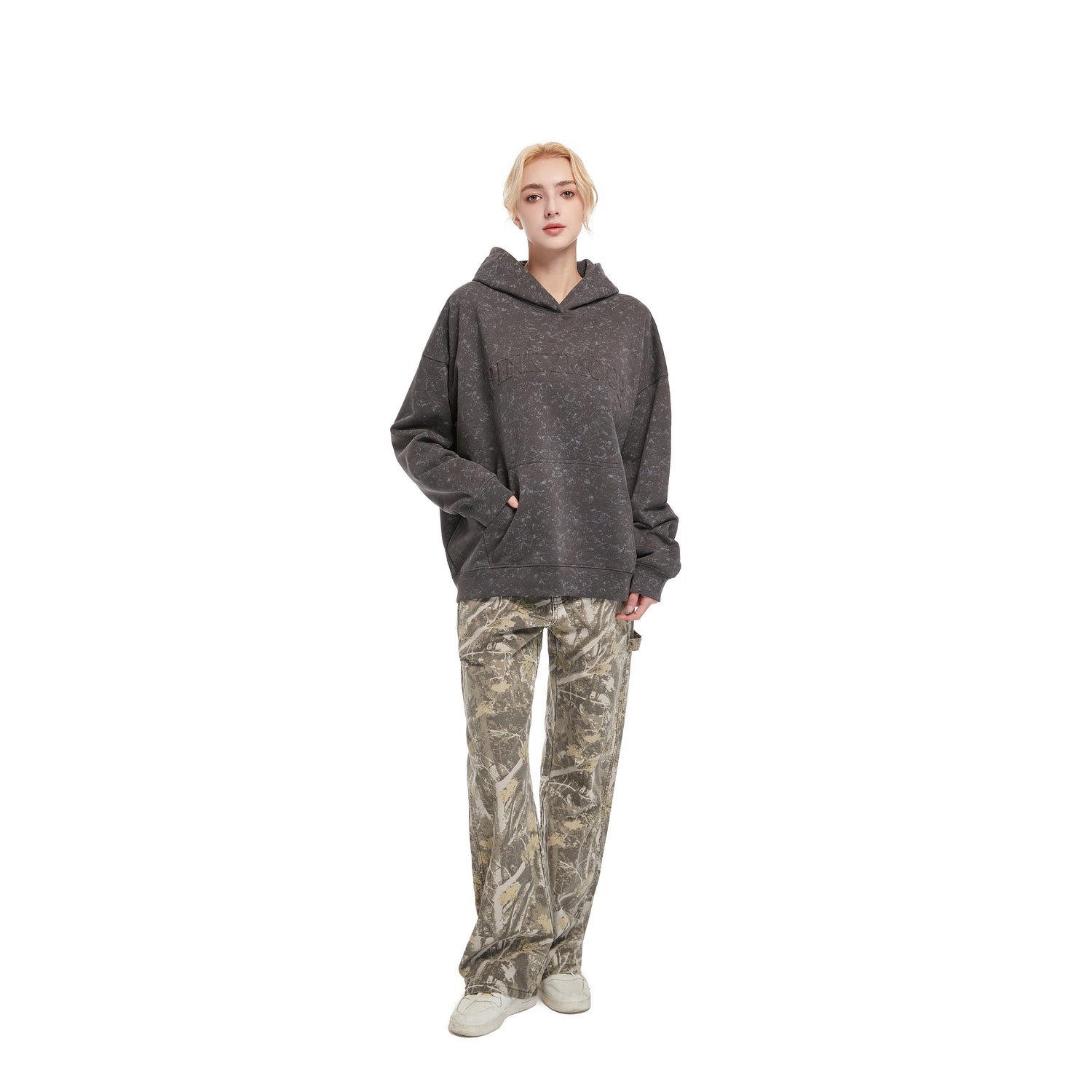 100% Combo cootton  Frech terry Hoodies pullover with snowflake print sweatshirt