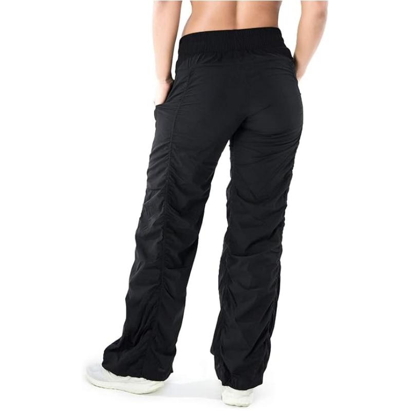 Women’s Lightweight Wrinkle-Resistant Pants – Dance Studio, Travel & Casual Sweatpants, Baggy Linen-Style Loose Fit Bottoms
