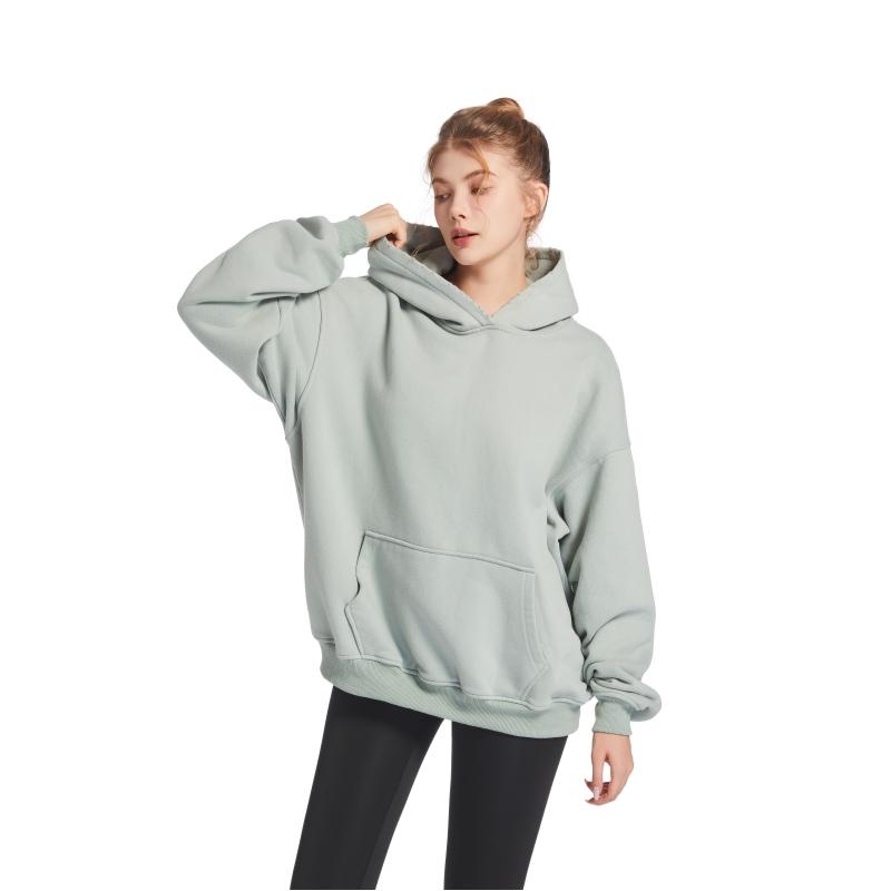 Women’s Light Green Hoodie – Unisex Long Sleeve Pullover Sweatshirt with Pocket, Casual Everyday Wear